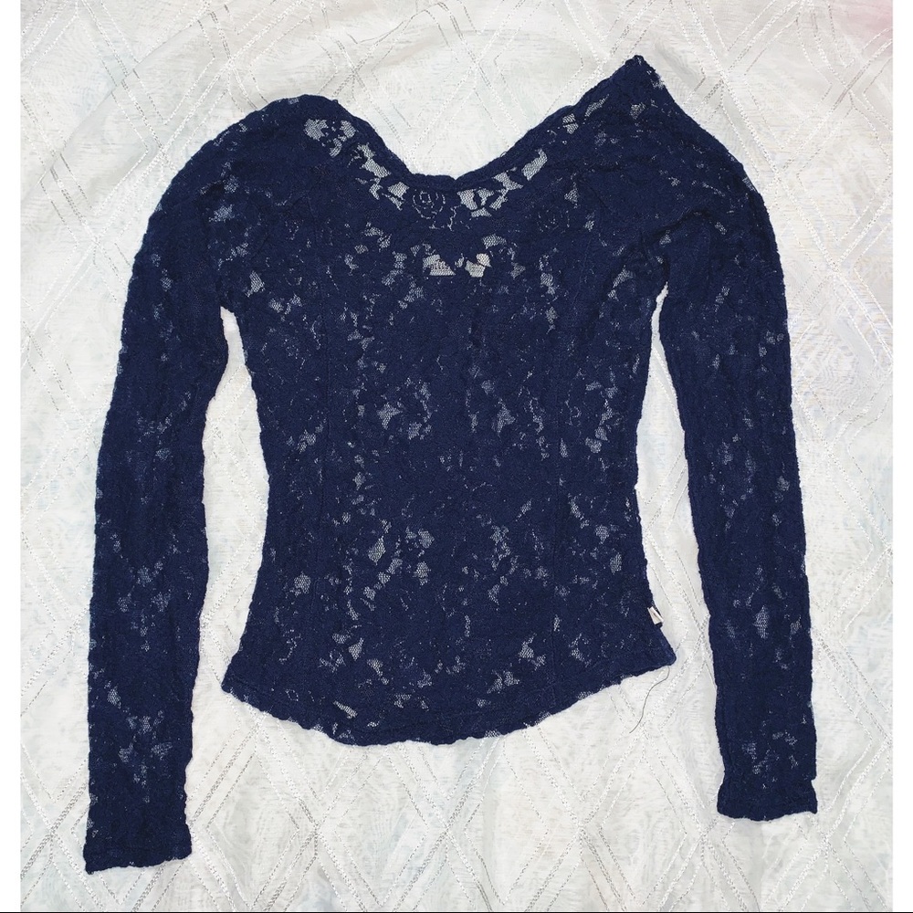 Hollister Blue Long Sleeve SIZE XS